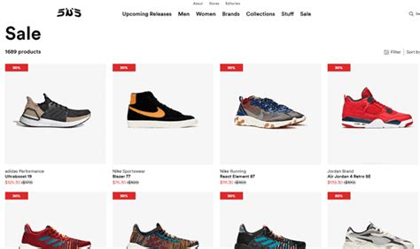 sneakersnstuff website.